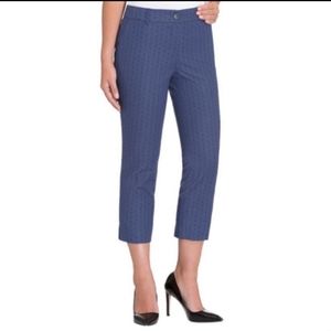 Hilary Radley Blue Crop Ankle Slim Pants